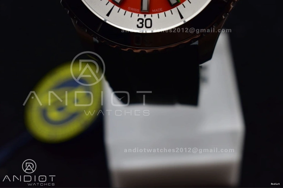 SS Rubber Best A2824 Automatic Dial on Orange Edition 42 Green 1:1 BLSF SuperOcean Strap 1113